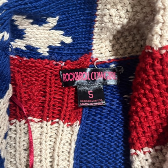 American flag knit cardigan size small - Picture 2 of 5